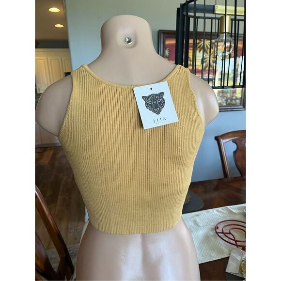 LITA by Ciara Iced Coffee Ribbed Crop Top XL - Picture 6 of 9